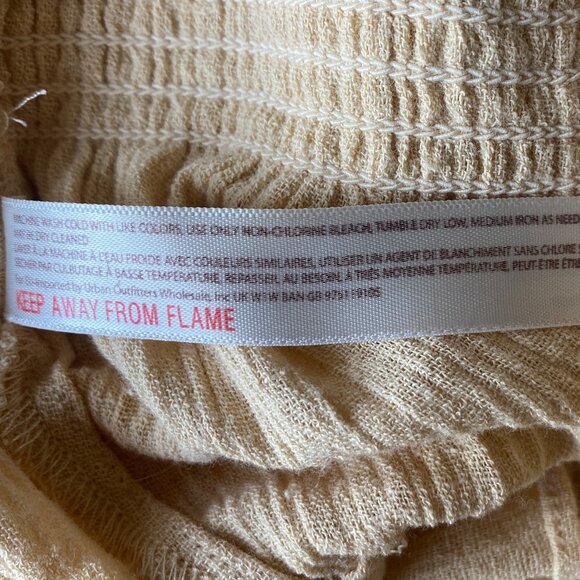 Free People Strapless Top Ruffle Gauzy Boho Festival Crop Coastal Coachella Sz S - Picture 10 of 12